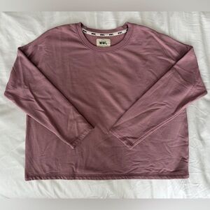 Women’s Madewell MWL Superbrushed Easygoing Sweatshirt, Smoky Lilac, Size M